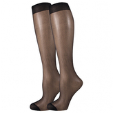 Lady B podkolenky NYLON knee-socks 20 DEN / 2 páry nero uni 6 ks