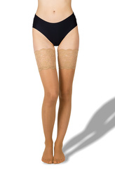 Lady B samodržící punčochy PASSION hold-ups 20 beige L/175-185 1 pár