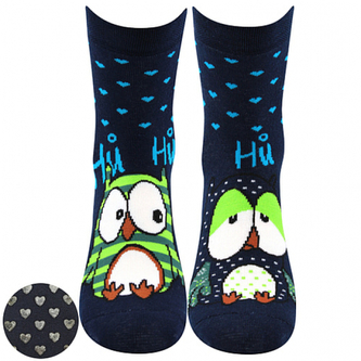 Boma® ponožky Pruhana ABS 12 tm.modrá 35-38 (23-25) 3 páry