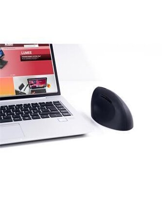 Myš "Ergo Next", černá, vertikální, bezdrátová, optická, USB, URBAN FACTORY EMR20UF-N