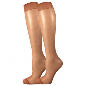 Lady B podkolenky NYLON knee-socks 20 DEN / 2 páry opal uni 6 ks
