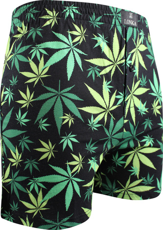 Pánské trenky Lonka černé (Karlos - tráva) XXXL