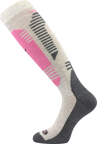 VoXX® podkolenky lyžařské Thema světle šedá 35-38 (23-25) 1 pár