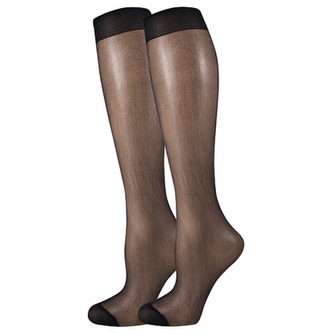 Lady B podkolenky NYLON knee-socks 20 DEN / 5 párů nero uni 6 ks