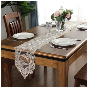 Krajkový běhoun TALIA béžová 26x250 cm MyBestHome