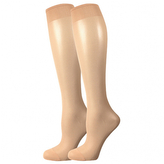 Lady B podkolenky NYLON knee-socks 20 DEN / 2 páry camel uni 6 ks