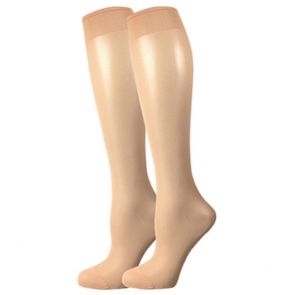 Lady B podkolenky NYLON knee-socks 20 DEN / 2 páry camel uni 6 ks