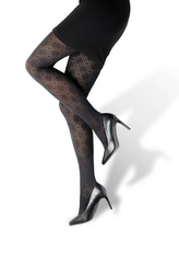 Lady B punčochové kalhoty vzorované Laura 60 DEN nero S/158-164/100 1 ks