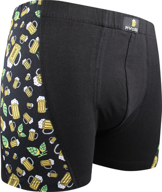 Pánské boxerky Lonka černé (Kamil pivo malé) M
