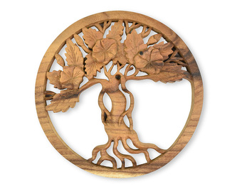 Závěsná dřevěná dekorace Strom života světlá - 30 cm - var. B