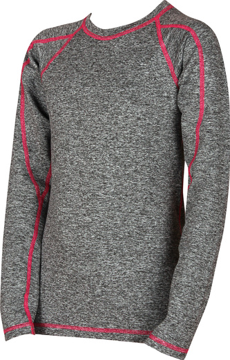 VoXX® SOLID 08 dětské tričko dlouhý rukáv melé/magenta 146-152 1 ks