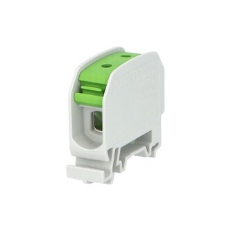 Svorka univerzální RKA 16 PE, 76A, 1pól., AL/CU, zelená, na DIN/ na panel