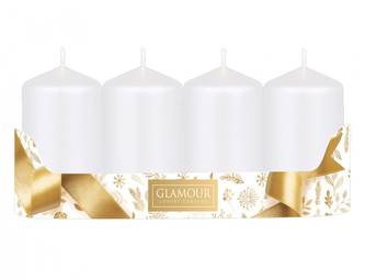 Svíčka adventní VÁLEC metalická lesklá d5x9cm 4ks Svíčka adventní VÁLEC metalická lesklá d5x9cm 4ks
