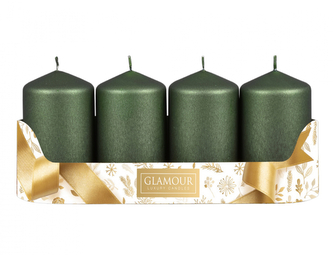 Svíčka adventní PEGAS STRUKTUR škrábaná d5x9cm 4ks