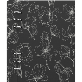 Filofax, Zápisník Clipbook Magnolia charcoal, A5, černá/bílá