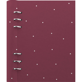 Filofax, Zápisník Clipbook Polka Dot burgundy, A5, vínová/bílá