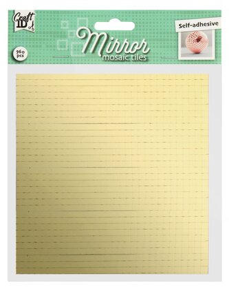 Zrcadlová samolepicí mozaika, 960 ks - zlatá