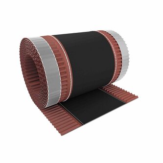 Pás hřebenový paropropustný CoroVENT 310mm x 5m RAL 8019 tmavě hnědá