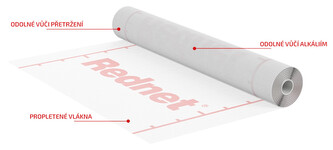 Perlinka armovací REDNET 145g/m2 1,1x20m bílá bez potisku