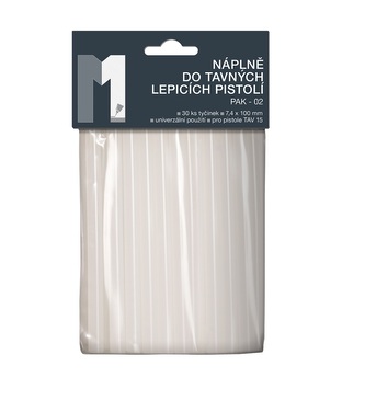 Tavné lepidlo PAK 02 tyčinky 7x100mm 30ks červená