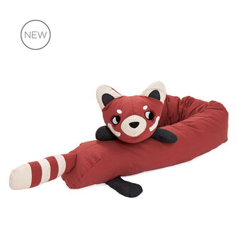 Zvířátkový dlouhý mantinel do dětské postele červená panda Roommate GOTS