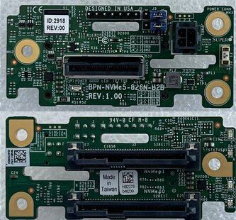 BPN-NVME5-826N-B2B - 2 slot backplane, 2x NVME5 pro 241H-TNRTTP/621H-TN12R