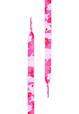 Tkaničky do bot Tubelaces Special Flat - pink-camo, 140