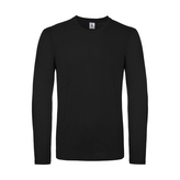 Triko s dlouhým rukávem B&C LSL - černé, 3XL