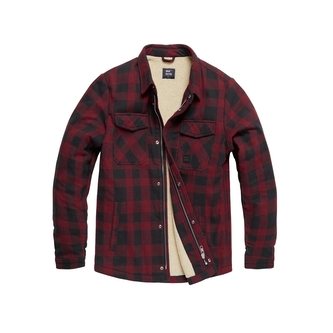 Bunda Vintage Industries Craft Heavyweight Sherpa - červená, 3XL