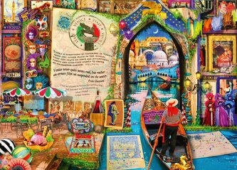 BLUEBIRD Puzzle Život je otevřená kniha: Benátky 1500 dílků