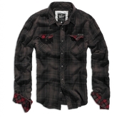 Košile Brandit Checkshirt Duncan - hnědá, XXL