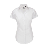 Košile dámská B&C Heritage s krátkým rukávem - bílá, XL