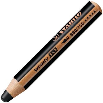 Stabilo Woody pastelka 3v1, černá, 5 ks