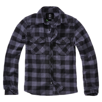 Košile dětská Brandit Kids Checkshirt - šedá-černá, 122/128