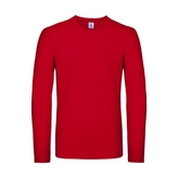 Triko s dlouhým rukávem B&C LSL - červené, 4XL