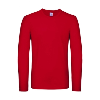 Triko s dlouhým rukávem B&C LSL - červené, 4XL