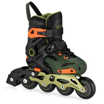 Spokey FREESPO KIDS Dětské kolečkové brusle, khaki, vel. 27-30