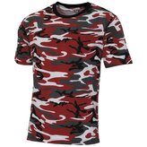 Triko s krátkým rukávem MFH Street - red-camo, XXL