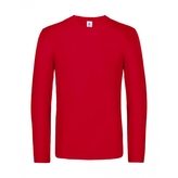Triko s dlouhým rukávem B&C LSL Ultra - červené, XL
