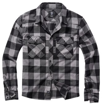 Košile Brandit Check Shirt - šedá-černá, S