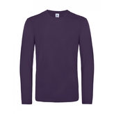 Triko s dlouhým rukávem B&C LSL Ultra - fialové, L