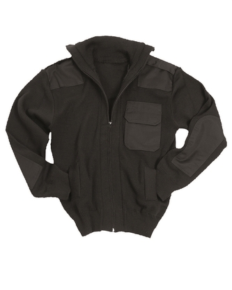 Svetr na zip s kapsou Mil-Tec Cardigan - černý, 52