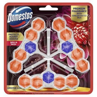 WC blok "Aroma Lux", jiřina a dračí květ, 3x 50 g, DOMESTOS 64389414