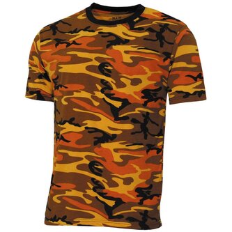 Triko s krátkým rukávem MFH Street - orange-camo, XL