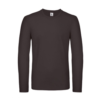 Triko s dlouhým rukávem B&C LSL - hnědé, 3XL