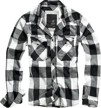 Košile Brandit Check Shirt - černá-bílá, 7XL