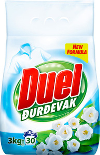 Duel prací prášek Durdevak, 30 dávek, 3 kg