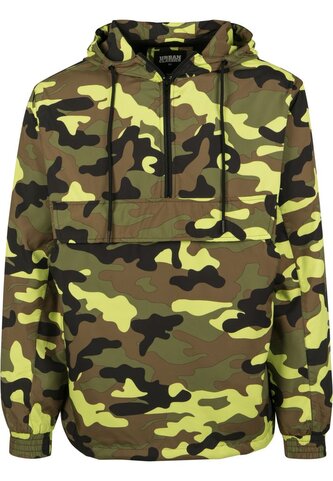 Bunda Urban Classics Pull Over Windbreaker - yellow-camo, L