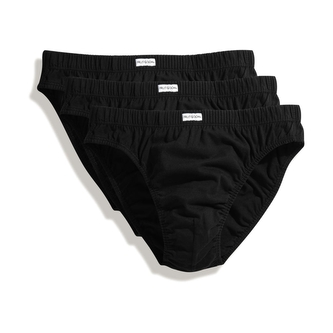 Slipy Fruit of the Loom Classic 3 ks - černé, M