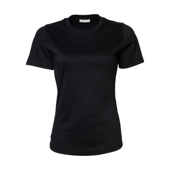 Triko dámské Tee Jays Interlock - černé, 3XL